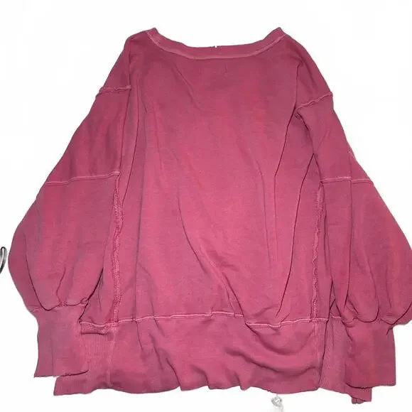 Free People Pink We The Free Oversized Camden Sweatshirt - Picture 5 of 7